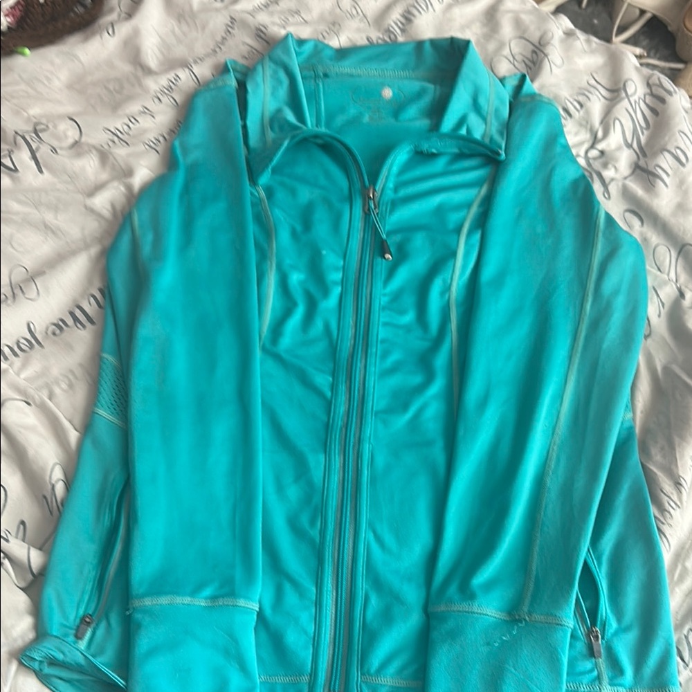 Tangerine Green and Blue Sporty Jacket
